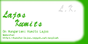 lajos kumits business card